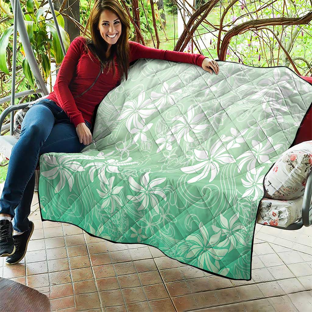 Tiare Tahiti Quilt Matcha Polynesia Motifs - Polynesian Pride