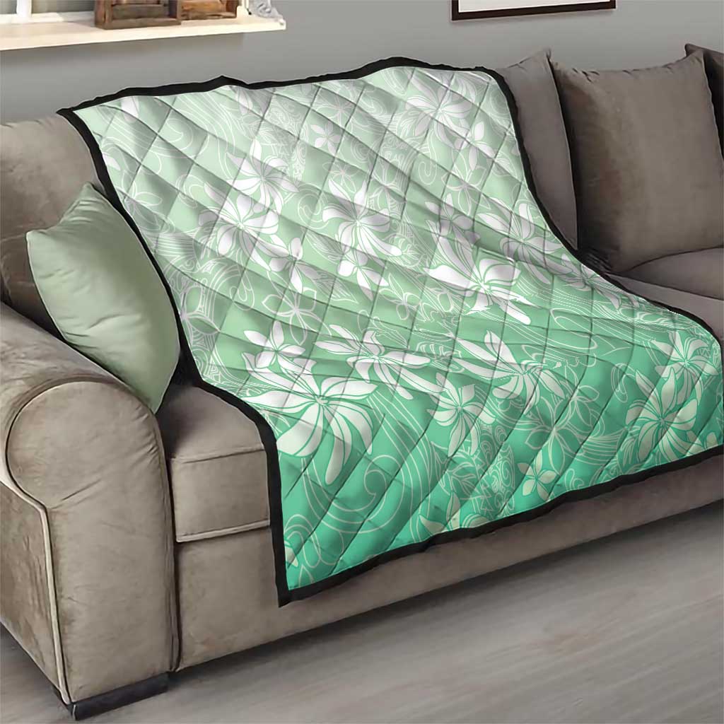 Tiare Tahiti Quilt Matcha Polynesia Motifs - Polynesian Pride