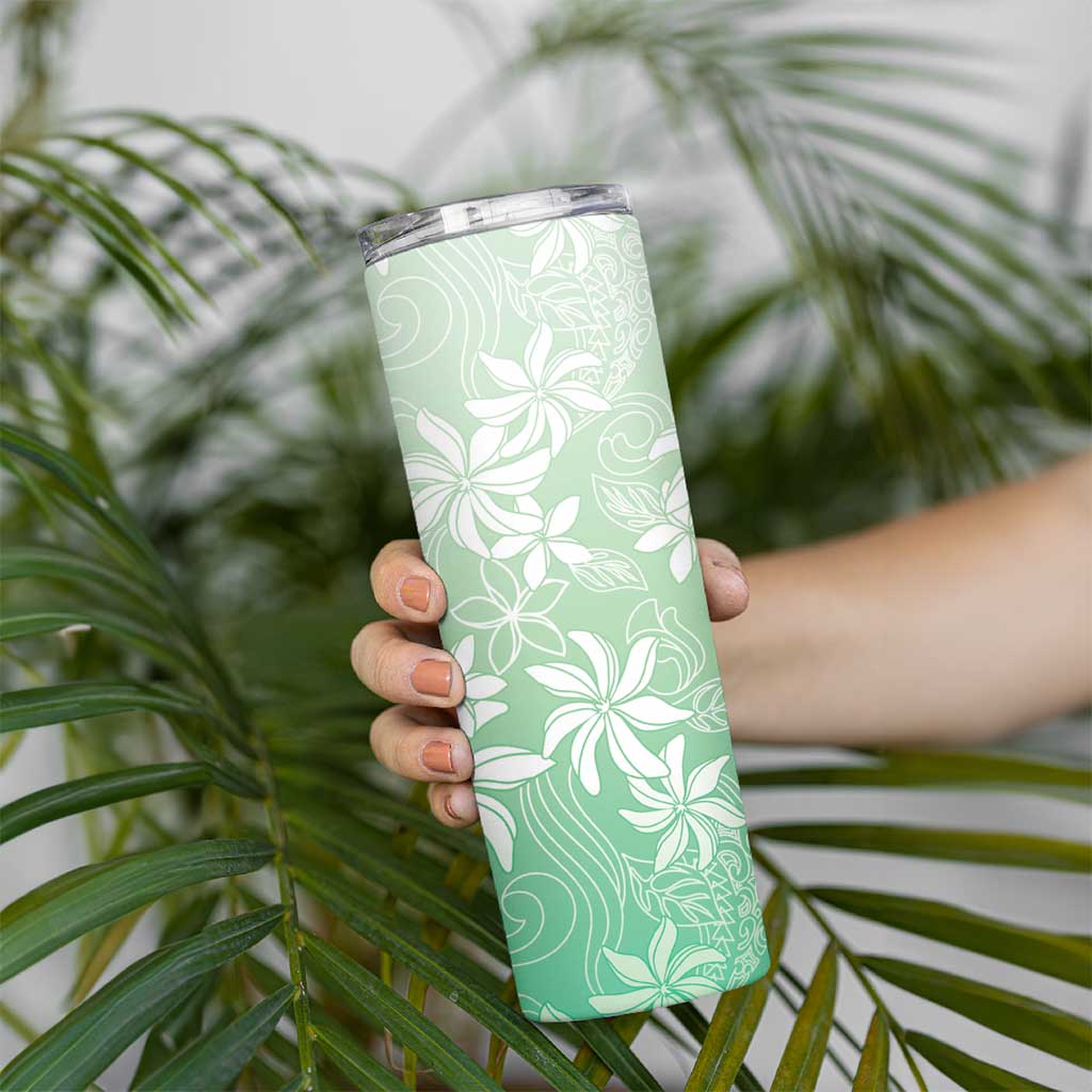 Tiare Tahiti Skinny Tumbler Matcha Polynesia Motifs - Polynesian Pride