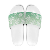 Tiare Tahiti Slide Sandals Matcha Polynesia Motifs LT05 Green - Polynesian Pride