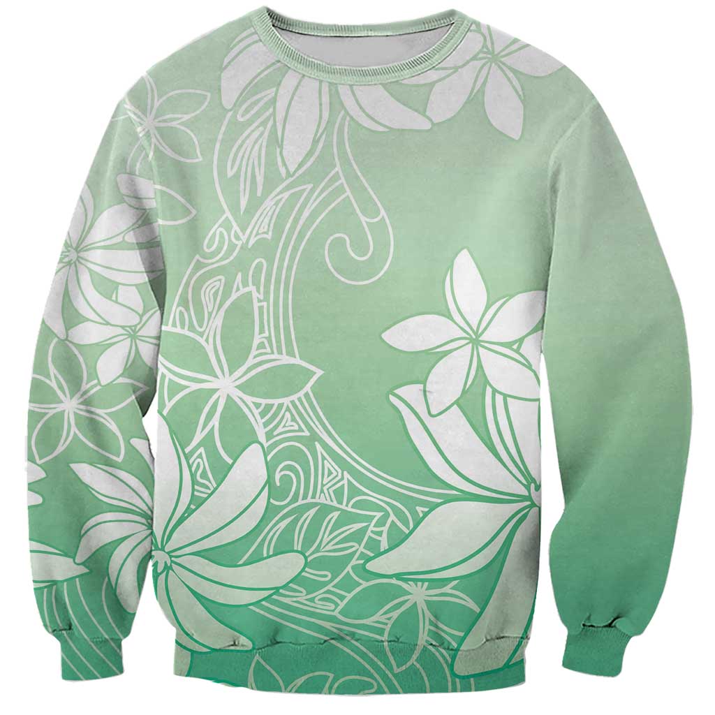 Tiare Tahiti Sweatshirt Matcha Polynesia Motifs LT05 Unisex Green - Polynesian Pride