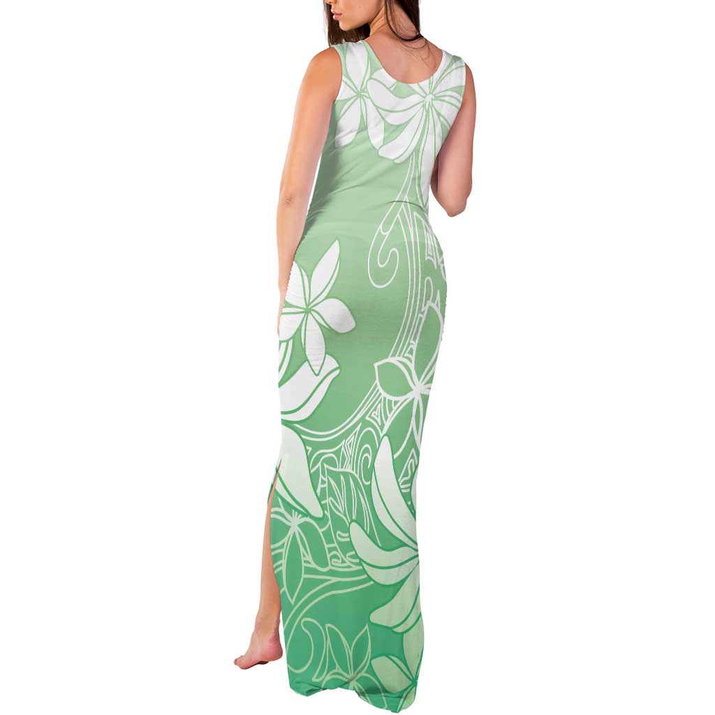 Tiare Tahiti Tank Maxi Dress Matcha Polynesia Motifs LT05 - Polynesian Pride