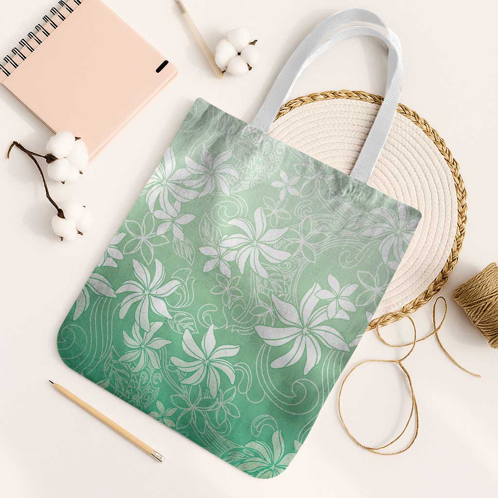 Tiare Tahiti Tote Bag Matcha Polynesia Motifs - Polynesian Pride