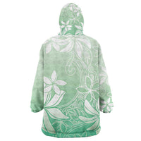 Tiare Tahiti Wearable Blanket Hoodie Matcha Polynesia Motifs LT05 - Polynesian Pride