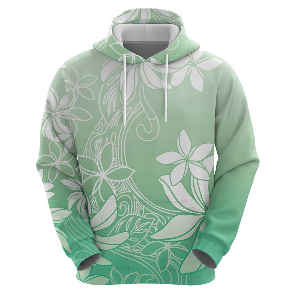 Tiare Tahiti Zip Hoodie Matcha Polynesia Motifs - Polynesian Pride