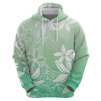 Tiare Tahiti Zip Hoodie Matcha Polynesia Motifs - Polynesian Pride
