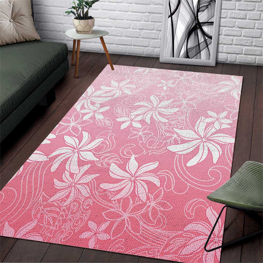 Tiare Tahiti Area Rug Pink Polynesia Motifs - Polynesian Pride