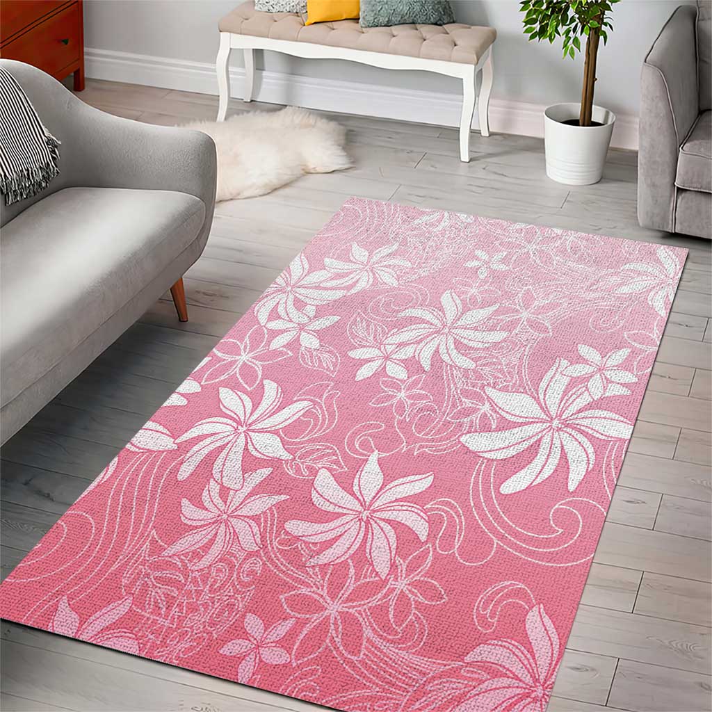 Tiare Tahiti Area Rug Pink Polynesia Motifs - Polynesian Pride