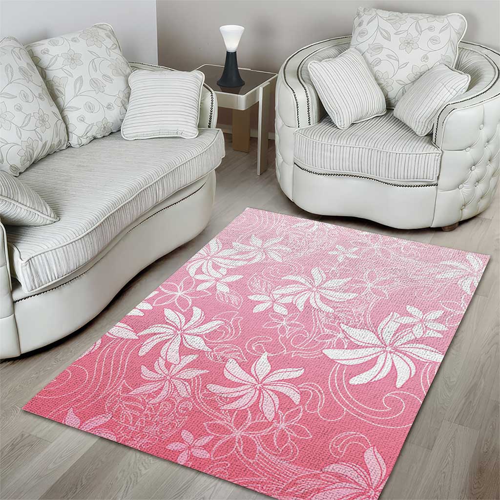 Tiare Tahiti Area Rug Pink Polynesia Motifs - Polynesian Pride