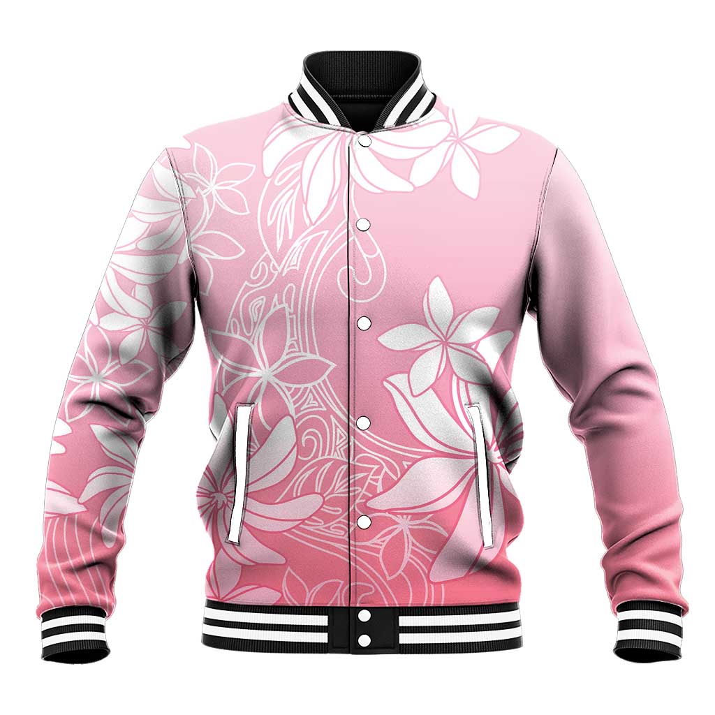 Tiare Tahiti Baseball Jacket Pink Polynesia Motifs LT05 Unisex Pink - Polynesian Pride