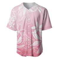 Tiare Tahiti Baseball Jersey Pink Polynesia Motifs - Polynesian Pride