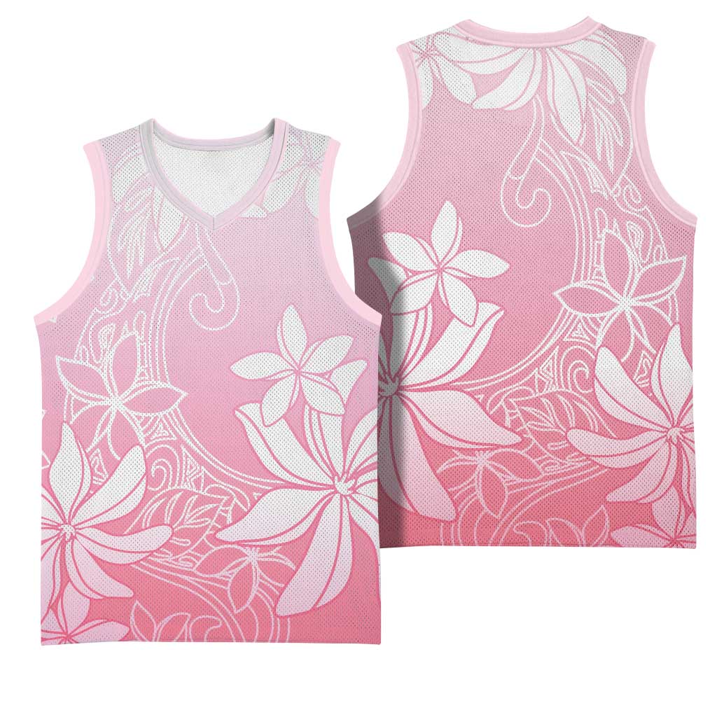 Tiare Tahiti Basketball Jersey Pink Polynesia Motifs LT05 - Polynesian Pride