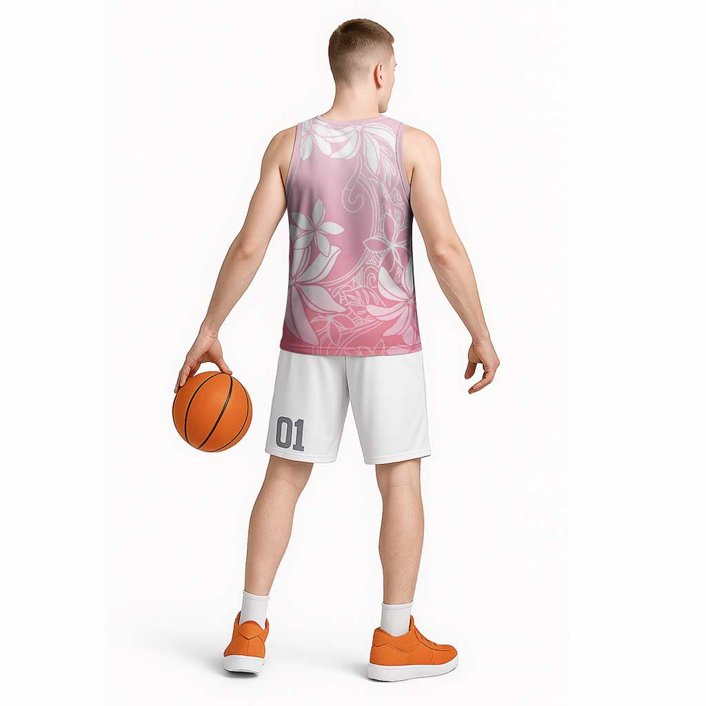 Tiare Tahiti Basketball Jersey Pink Polynesia Motifs LT05 - Polynesian Pride
