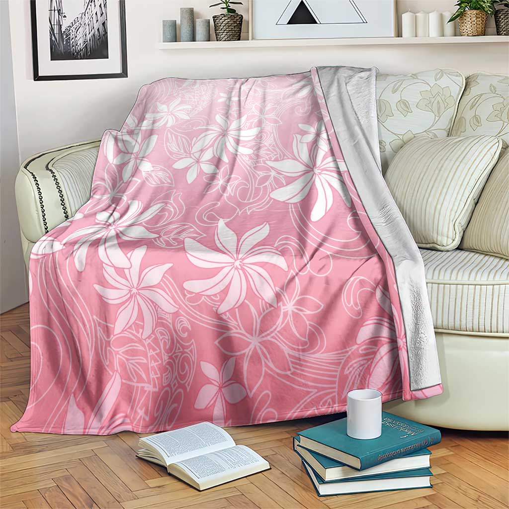 Tiare Tahiti Blanket Pink Polynesia Motifs - Polynesian Pride