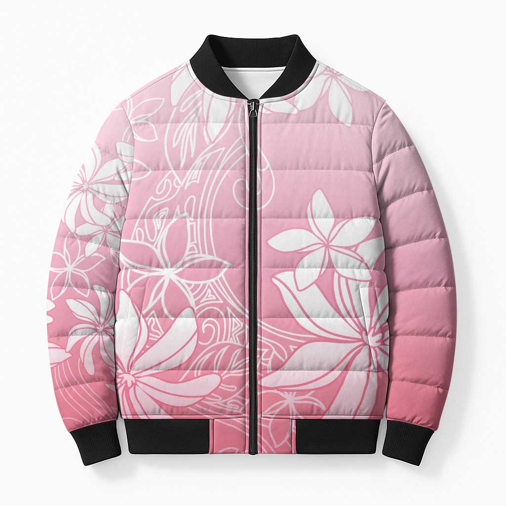 Tiare Tahiti Bomber Puffer Jacket Pink Polynesia Motifs LT05 Unisex Pink - Polynesian Pride