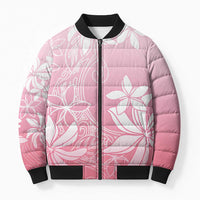 Tiare Tahiti Bomber Puffer Jacket Pink Polynesia Motifs LT05 Unisex Pink - Polynesian Pride