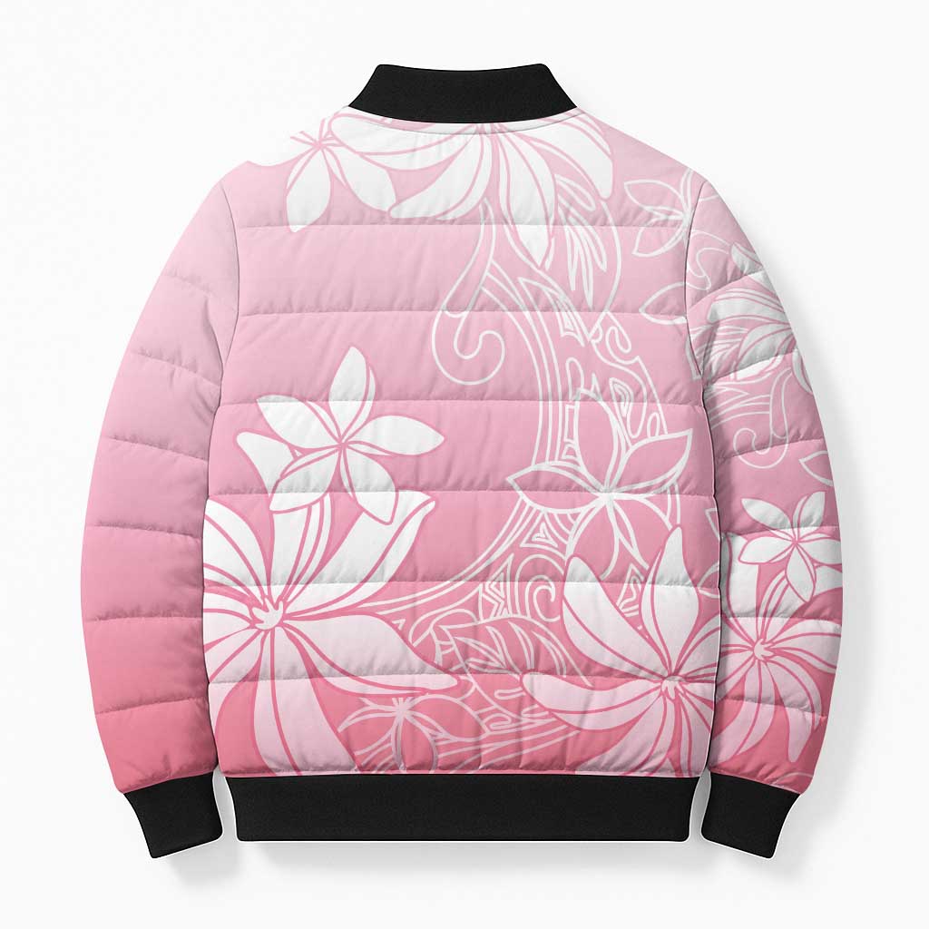 Tiare Tahiti Bomber Puffer Jacket Pink Polynesia Motifs LT05 - Polynesian Pride