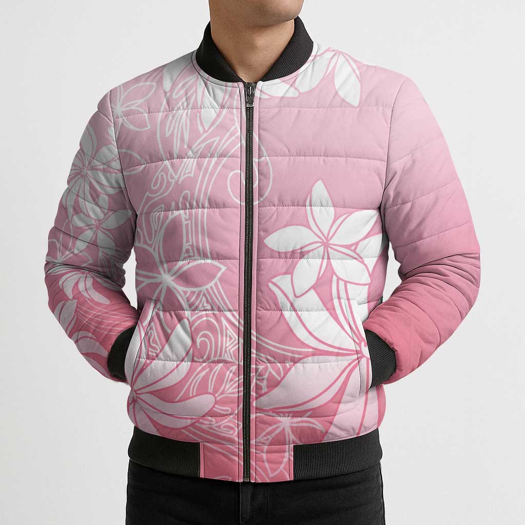 Tiare Tahiti Bomber Puffer Jacket Pink Polynesia Motifs LT05 - Polynesian Pride