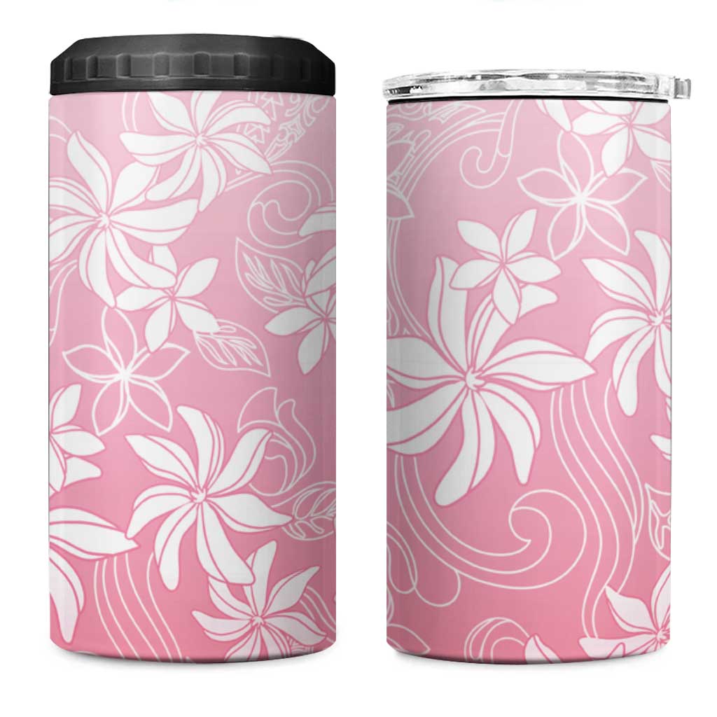 Tiare Tahiti 4 in 1 Can Cooler Tumbler Pink Polynesia Motifs - Polynesian Pride