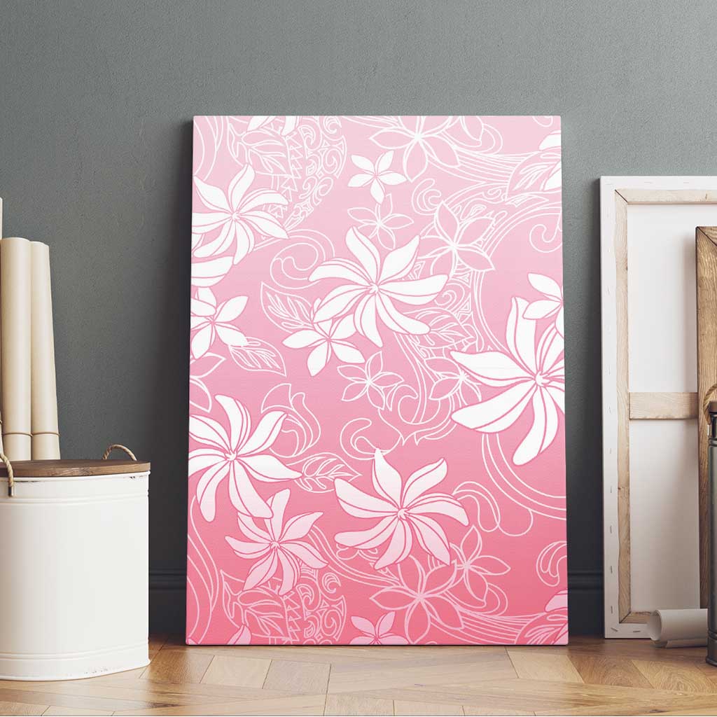 Tiare Tahiti Canvas Wall Art Pink Polynesia Motifs LT05 - Polynesian Pride