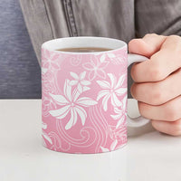 Tiare Tahiti Ceramic Mug Pink Polynesia Motifs - Polynesian Pride