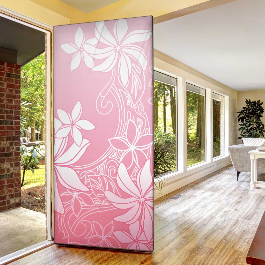 Tiare Tahiti Door Cover Pink Polynesia Motifs LT05 - Polynesian Pride