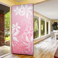 Tiare Tahiti Door Cover Pink Polynesia Motifs LT05 - Polynesian Pride