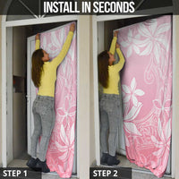 Tiare Tahiti Door Cover Pink Polynesia Motifs LT05 - Polynesian Pride