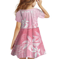 Tiare Tahiti Family Matching Long Sleeve Bodycon Dress and Hawaiian Shirt Pink Polynesia Motifs - Polynesian Pride