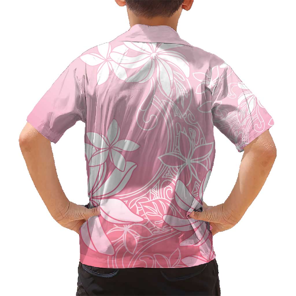 Tiare Tahiti Family Matching Short Sleeve Bodycon Dress and Hawaiian Shirt Pink Polynesia Motifs - Polynesian Pride