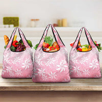 Tiare Tahiti Grocery Bag Pink Polynesia Motifs LT05 3-pack One Size Pink - Polynesian Pride
