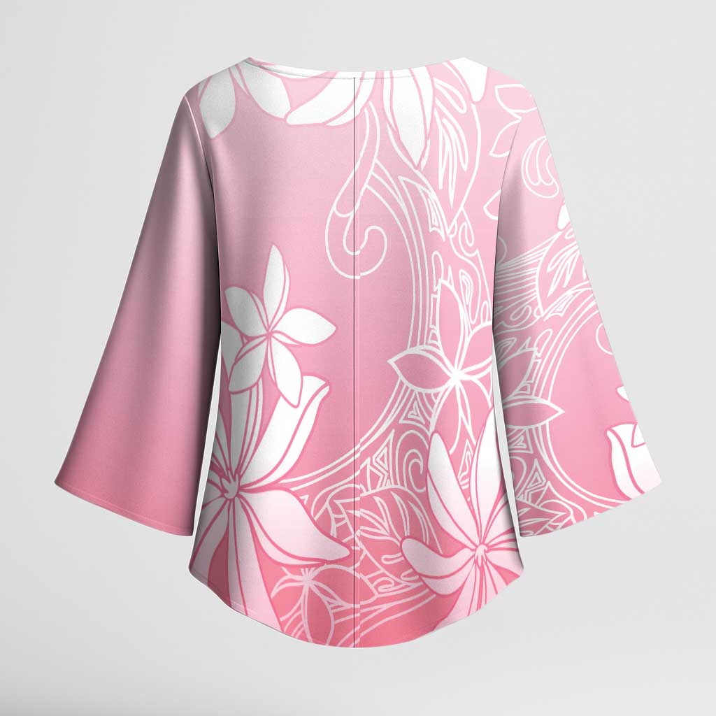 Tiare Tahiti Kimono Sleeve Blouse Pink Polynesia Motifs LT05 - Polynesian Pride