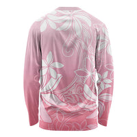 Tiare Tahiti Long Sleeve Shirt Pink Polynesia Motifs LT05 - Polynesian Pride