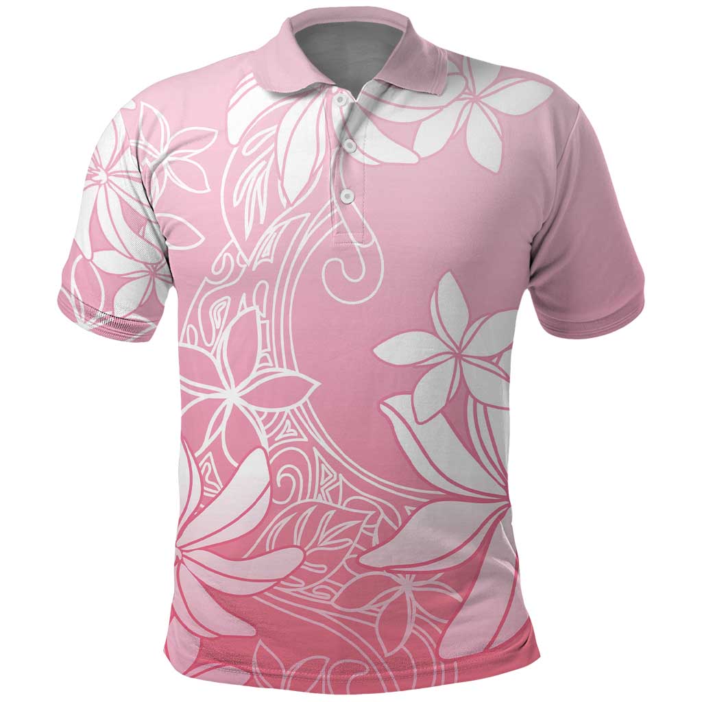 Tiare Tahiti Polo Shirt Pink Polynesia Motifs - Polynesian Pride