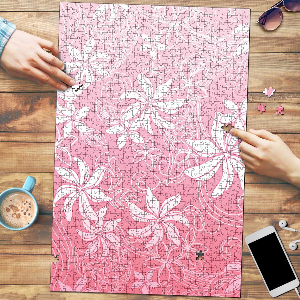 Tiare Tahiti Puzzle Pink Polynesia Motifs LT05 Pink - Polynesian Pride