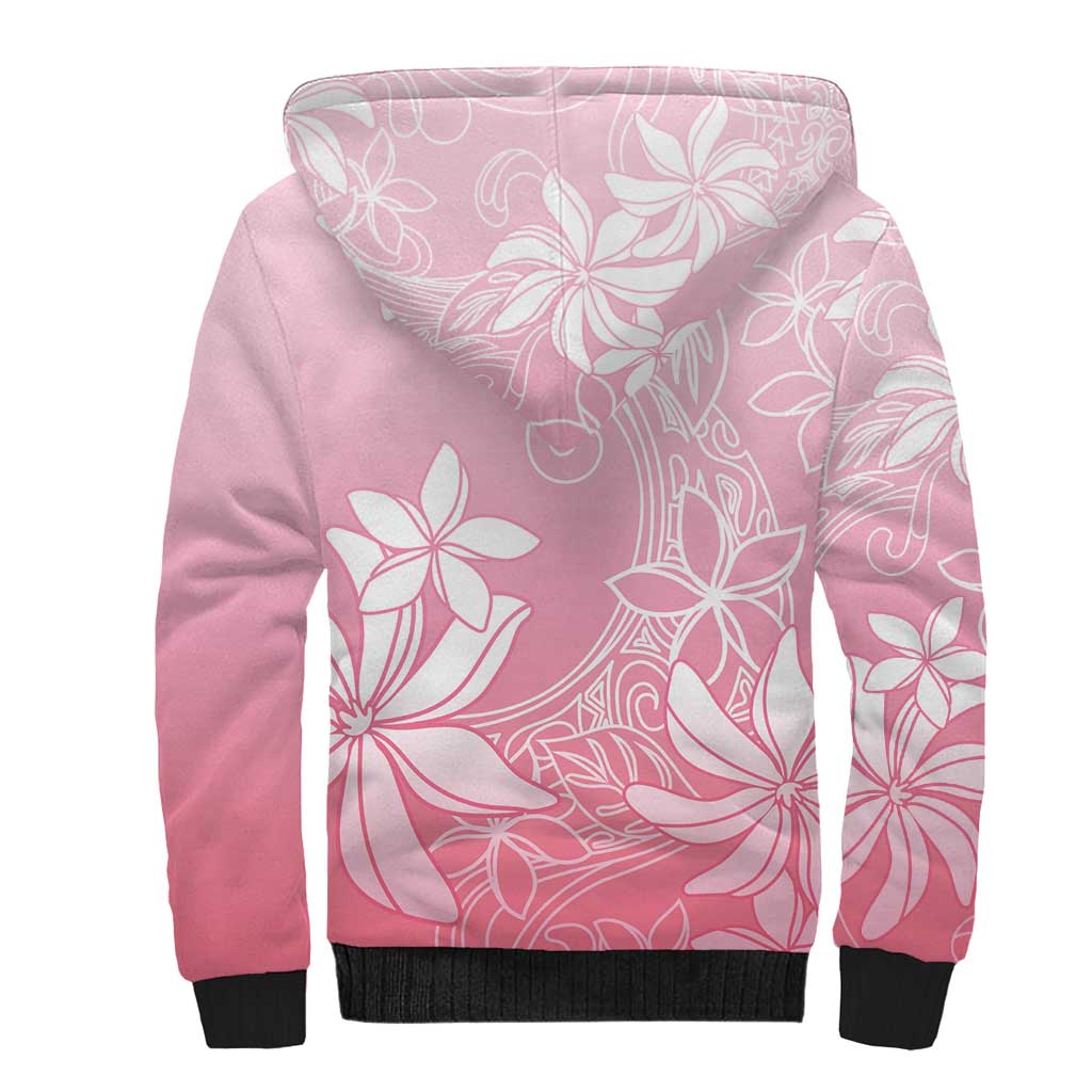 Tiare Tahiti Sherpa Hoodie Pink Polynesia Motifs LT05 - Polynesian Pride