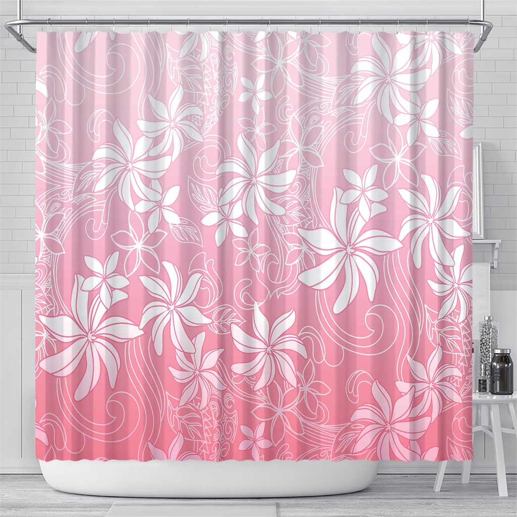Tiare Tahiti Shower Curtain Pink Polynesia Motifs - Polynesian Pride