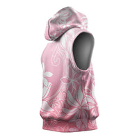 Tiare Tahiti Sleeveless Hoodie Pink Polynesia Motifs LT05 - Polynesian Pride
