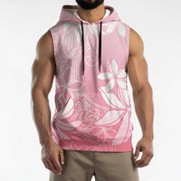Tiare Tahiti Sleeveless Hoodie Pink Polynesia Motifs LT05 - Polynesian Pride
