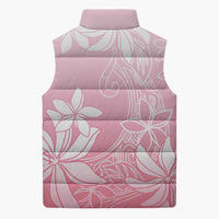 Tiare Tahiti Sleeveless Puffer Jacket Pink Polynesia Motifs LT05 - Polynesian Pride