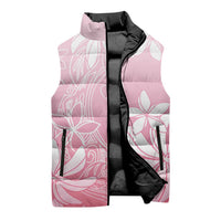 Tiare Tahiti Sleeveless Puffer Jacket Pink Polynesia Motifs LT05 - Polynesian Pride
