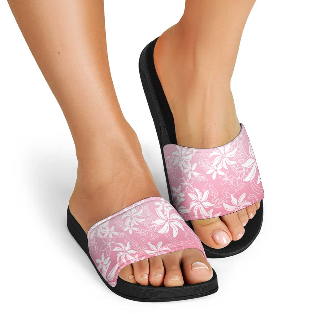 Tiare Tahiti Slide Sandals Pink Polynesia Motifs LT05 - Polynesian Pride