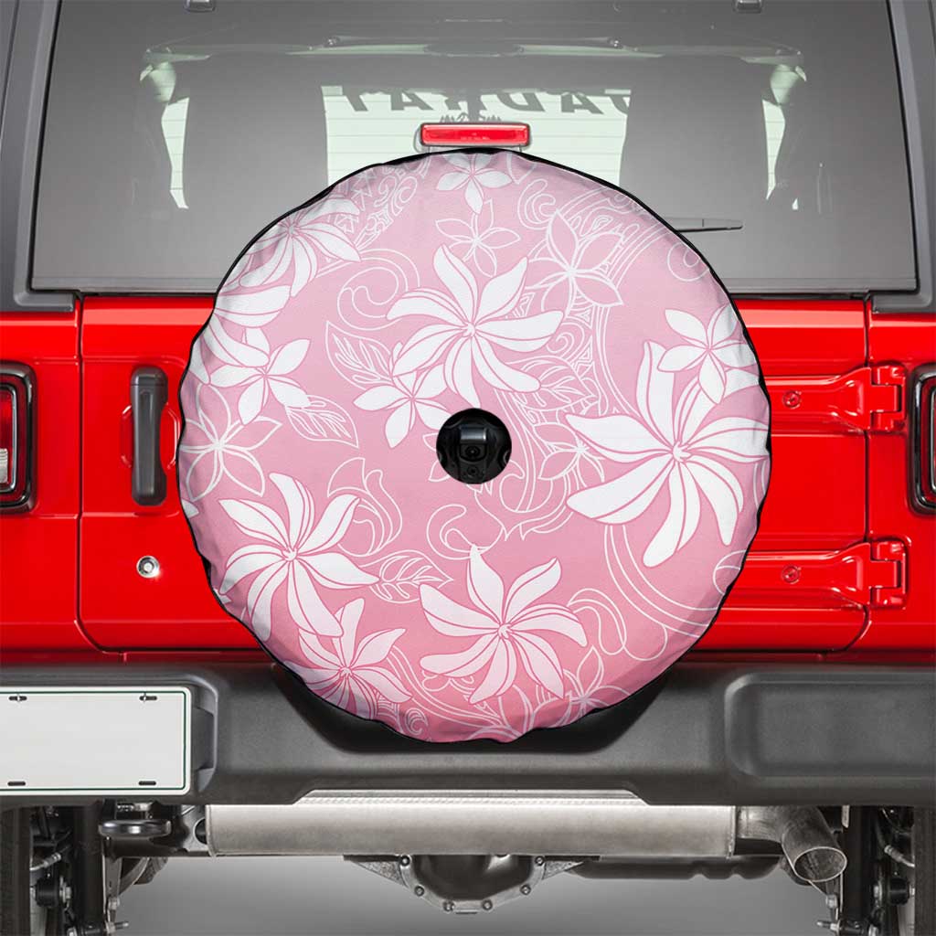 Tiare Tahiti Spare Tire Cover Pink Polynesia Motifs - Polynesian Pride