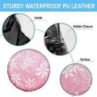 Tiare Tahiti Spare Tire Cover Pink Polynesia Motifs - Polynesian Pride