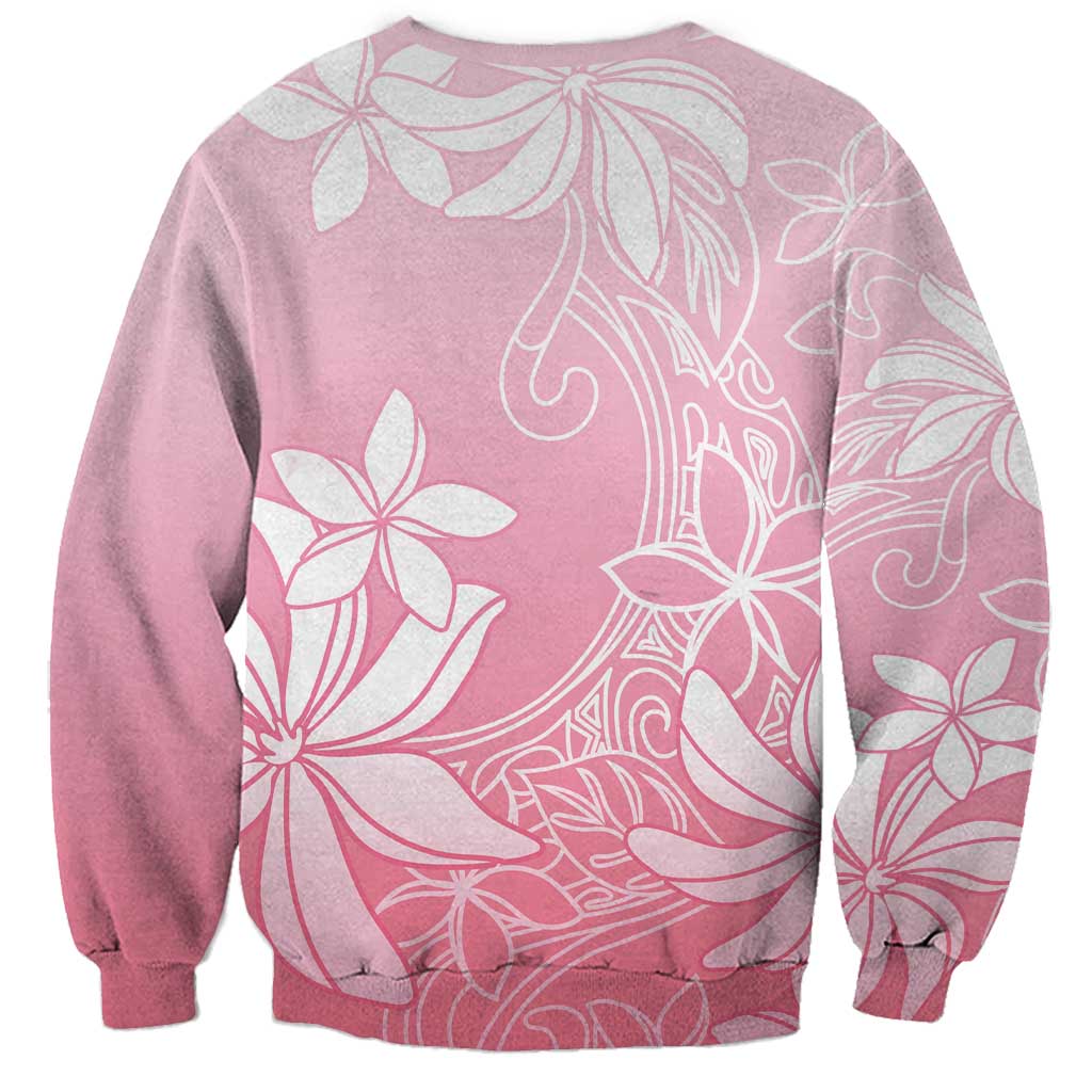 Tiare Tahiti Sweatshirt Pink Polynesia Motifs LT05 - Polynesian Pride