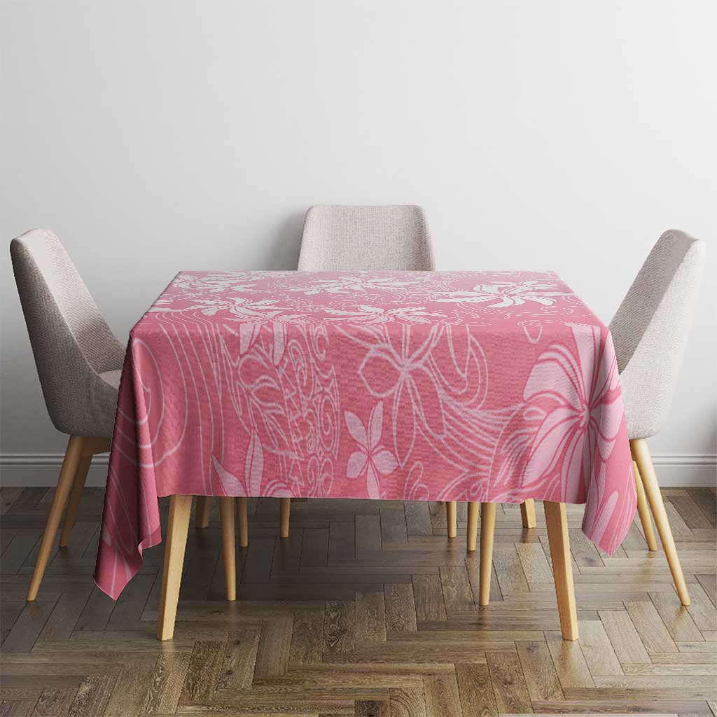 Tiare Tahiti Tablecloth Pink Polynesia Motifs LT05 - Polynesian Pride