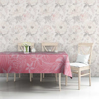 Tiare Tahiti Tablecloth Pink Polynesia Motifs LT05 - Polynesian Pride