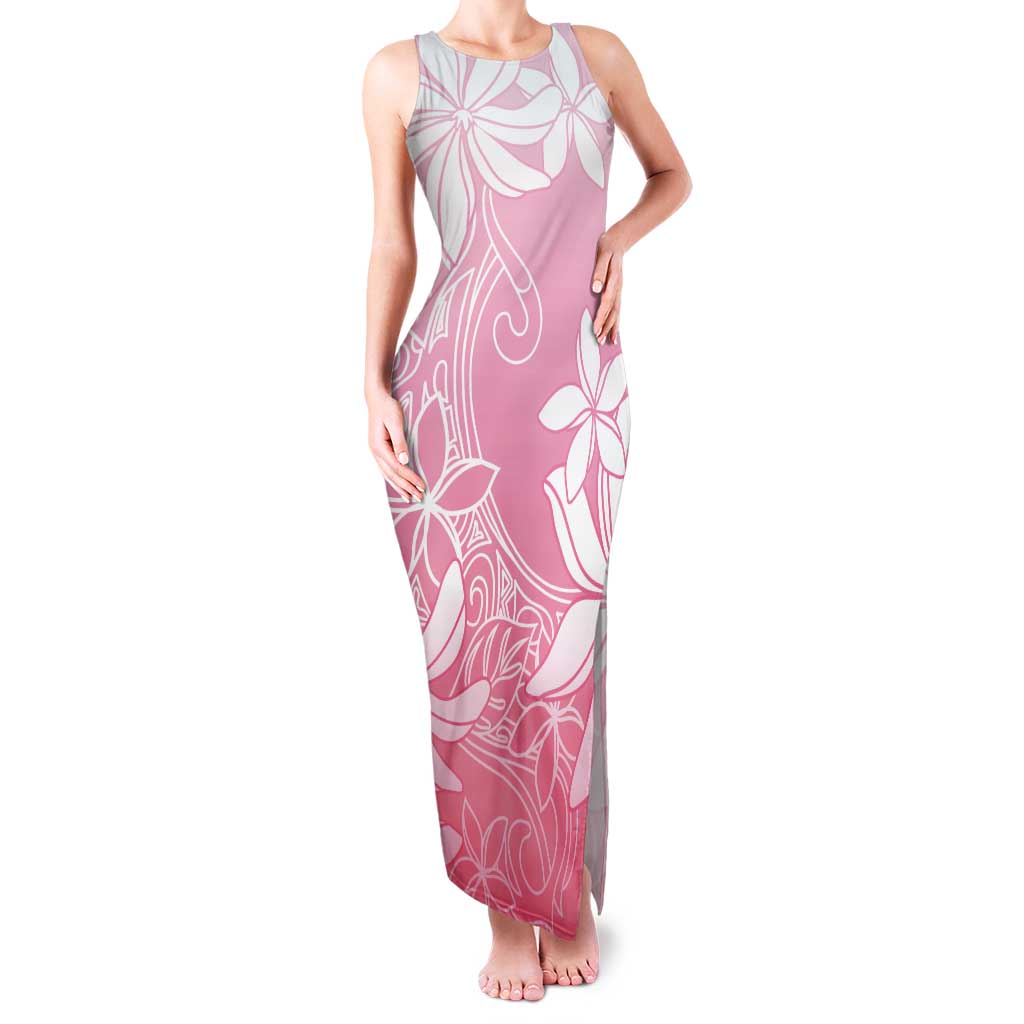 Tiare Tahiti Tank Maxi Dress Pink Polynesia Motifs LT05 Women Pink - Polynesian Pride