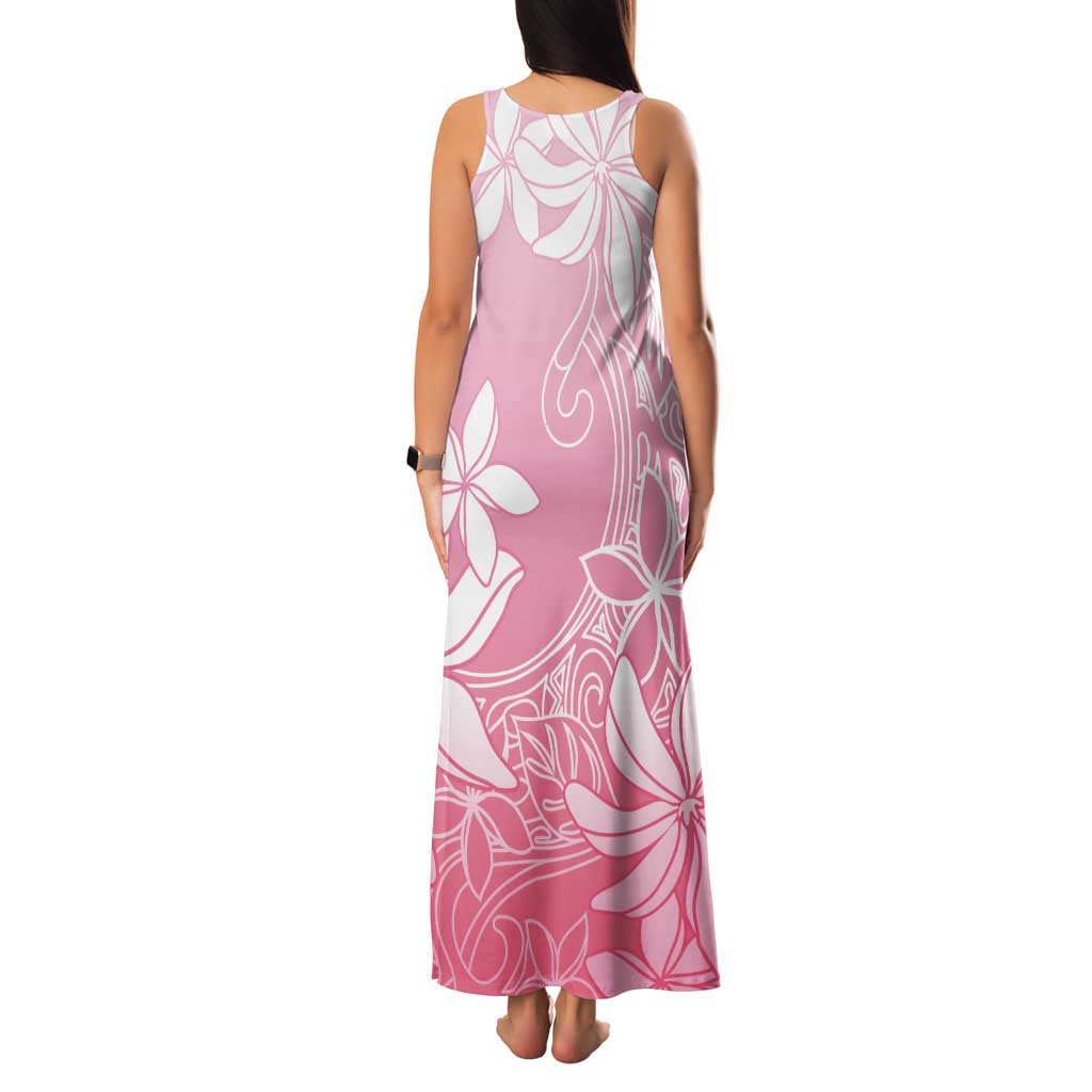 Tiare Tahiti Tank Maxi Dress Pink Polynesia Motifs LT05 - Polynesian Pride