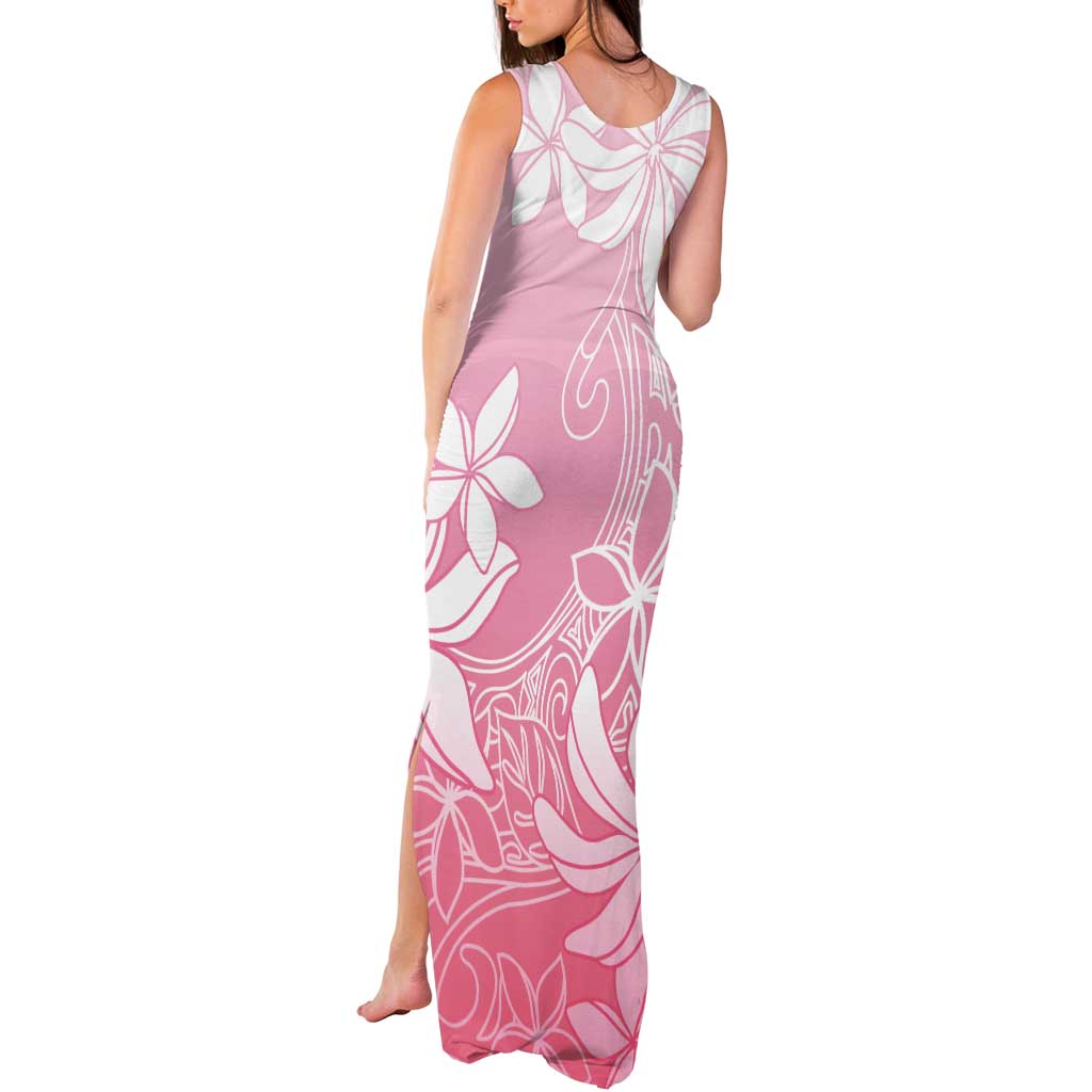 Tiare Tahiti Tank Maxi Dress Pink Polynesia Motifs LT05 - Polynesian Pride